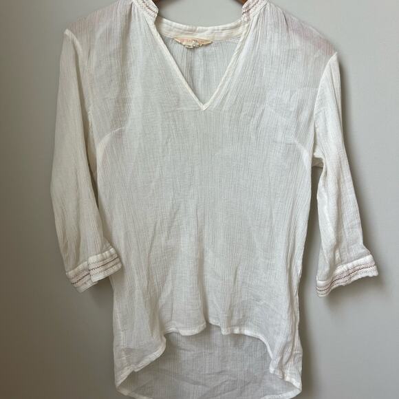 Anthropologie EDME & ESYLLTE White Blouse Size 4 - Picture 2 of 6